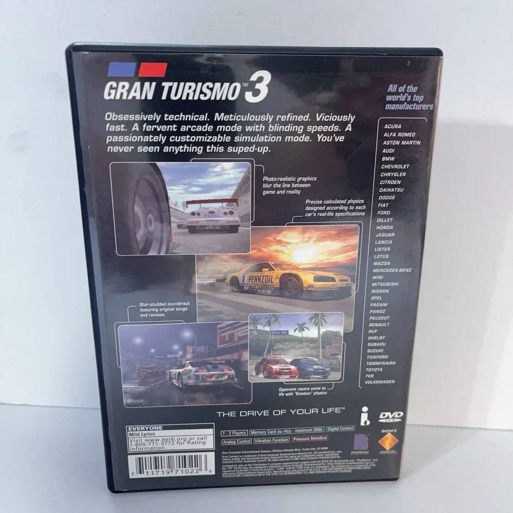 Gran Turismo 3 A-spec Sony PlayStation 2 PS2 Complete CIB Tested And Working
